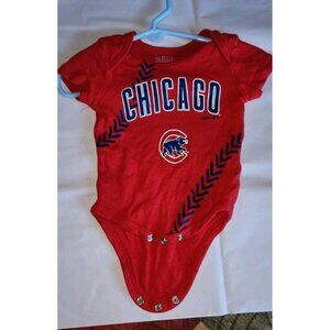 red CHICAGO CUBS MLB Baseball Baby 0 to 3  Month Bodysuit One Piece